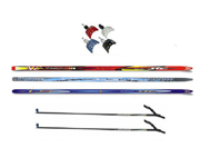 Лыжный комплект (лыжи, палки, крепления 75мм) STC, Atemi, Larsen, Motor